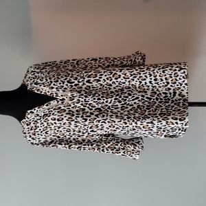 Animal print tunic shirt, size L